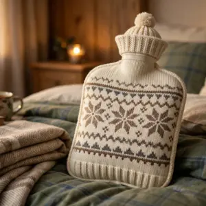 Hot Water Bottle with Knitted Cover