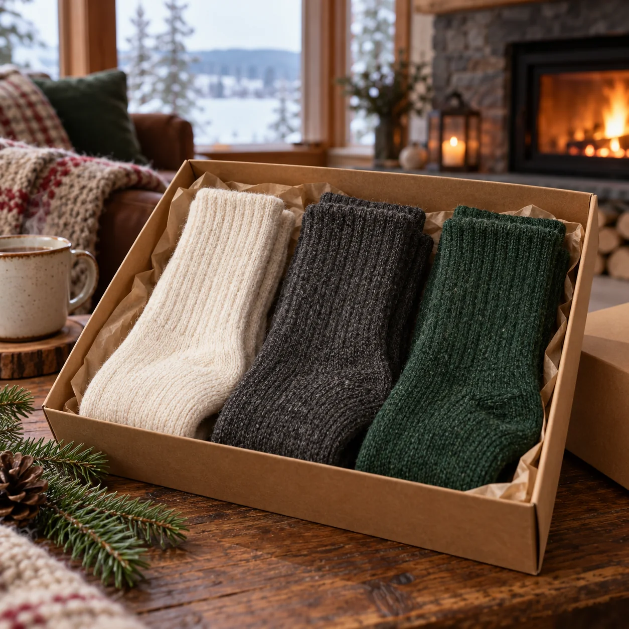 Merino Wool Socks Gift Box